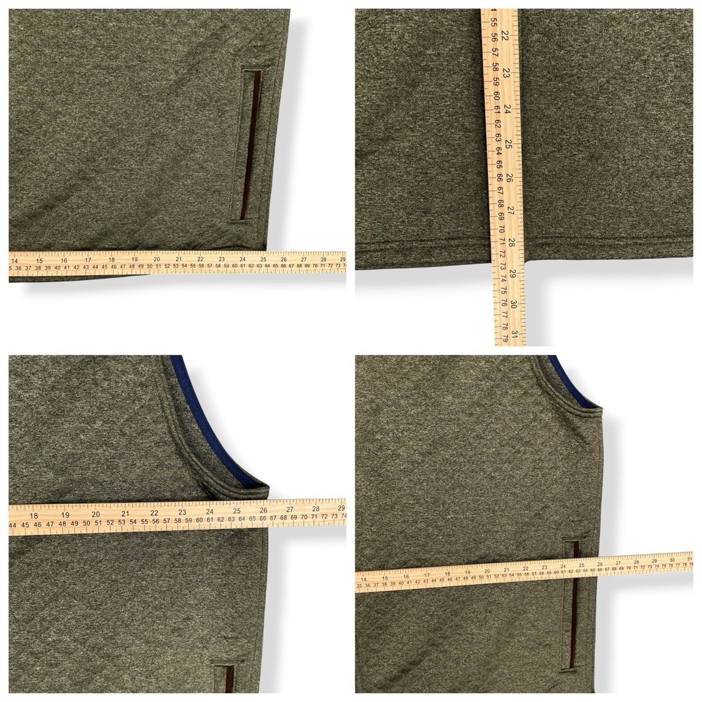 Cremieux Vest Men XXL Green Brown Quilted Full Zip Sleeveless NWT - Picture 14 of 15